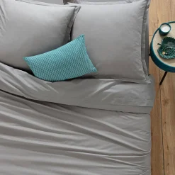 Atmosphera Créateur D'Intérieur Drap en coton - gris 240x290 cm - Atmosphera