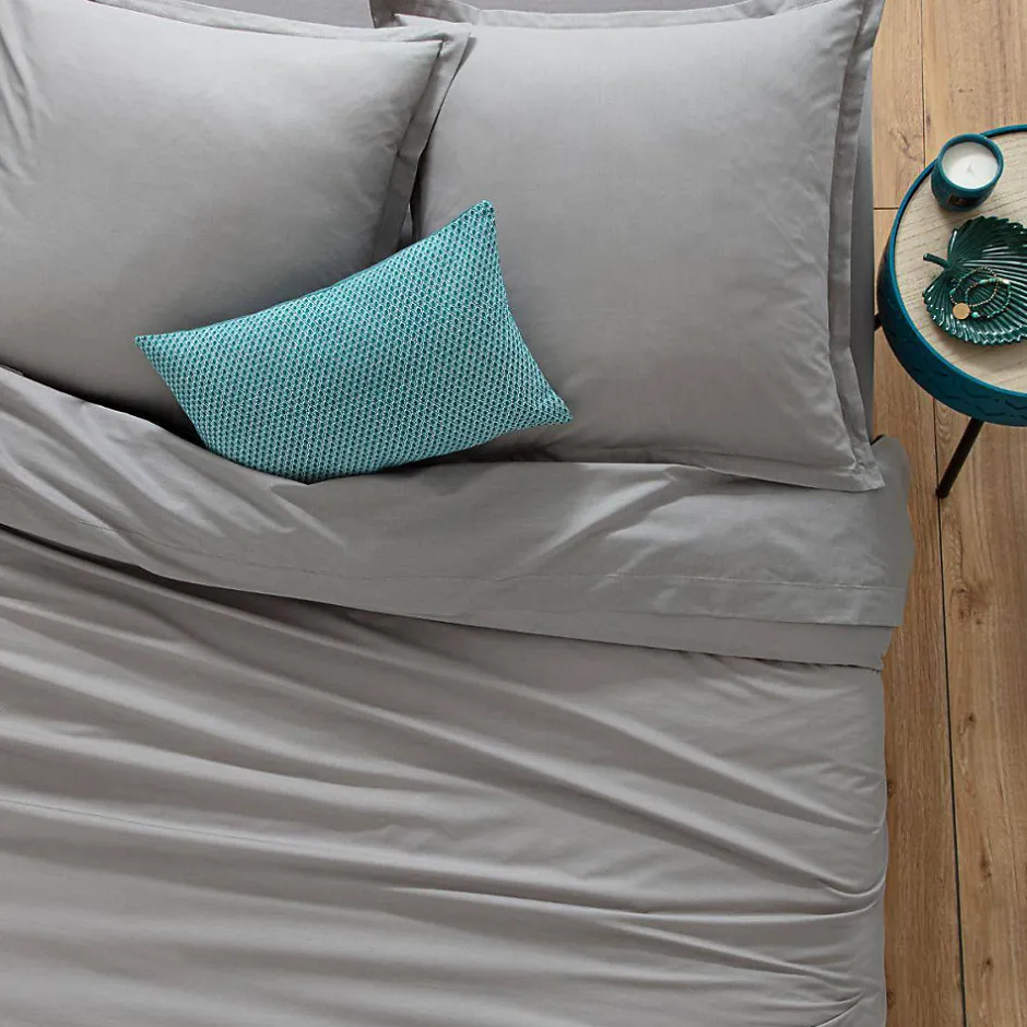 Atmosphera Créateur D'Intérieur Drap en coton - gris 240x290 cm - Atmosphera