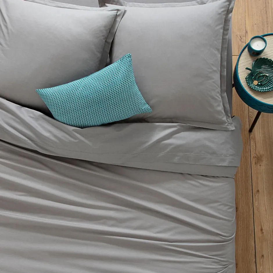 Atmosphera Créateur D'Intérieur Drap en coton - gris 240x290 cm - Atmosphera