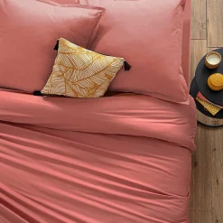 Atmosphera Créateur D'Intérieur Drap en coton - rose blush - 180x290 cm - Atmosphera