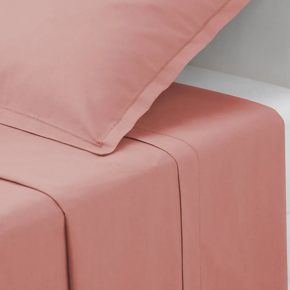 Atmosphera Créateur D'Intérieur Drap en coton - rose blush 240x290 cm - Atmosphera