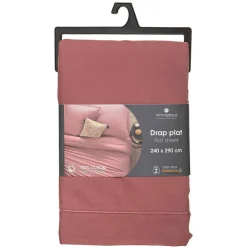 Atmosphera Créateur D'Intérieur Drap en coton - rose blush 240x290 cm - Atmosphera