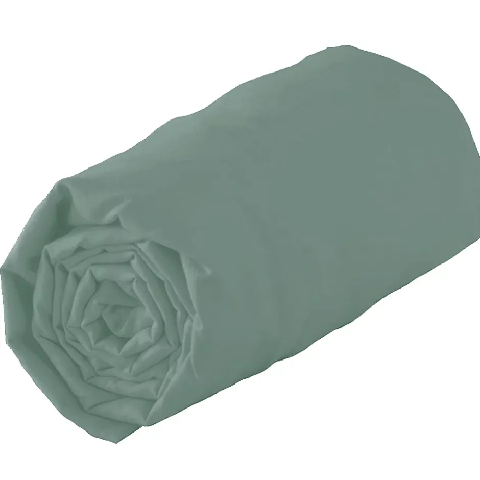 Tradilinge Drap housse 100% coton biologique - bonnet 30 cm (90x200cm - Bronze) Outlet