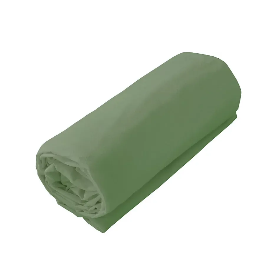 Tradilinge Drap housse 100% coton biologique - bonnet 30 cm (90x200cm - Vert) Discount