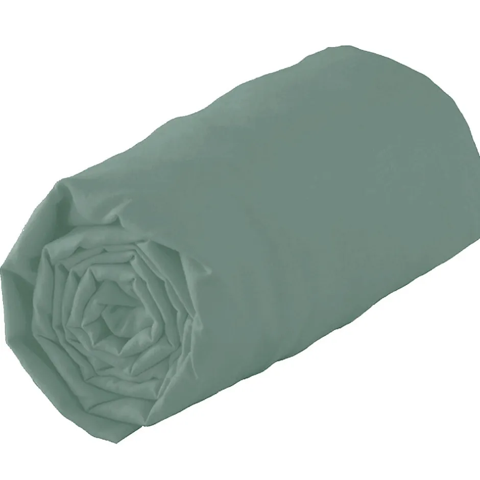 Tradilinge Drap housse 100% coton biologique - bonnet 30 cm (80x200 cm - Bronze)