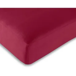 Univers Décor Drap housse 57 fils/cm² toutes dimensions - Rouge - 200 x 200 cm Hot