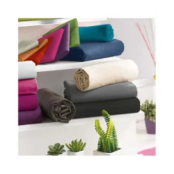 Univers Décor Drap housse 57 fils/cm² toutes dimensions - Anis - 180 x 200 cm
