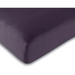 Univers Décor Drap housse 57 fils/cm² toutes dimensions - Prune - 140 x 190 cm