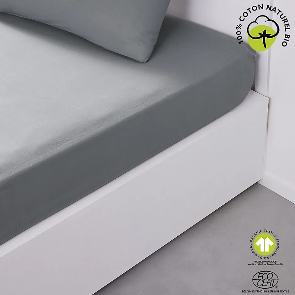 Today Drap housse 2 places - 100% coton BIO