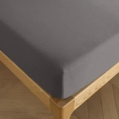 Coton Pur Drap housse 140 x 190 cm bonnet 30 cm "Prémium" pour lit 2 places - Prémium Ardoise
