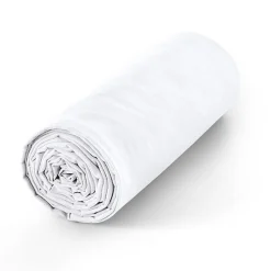 Coton Pur Drap housse 140 x 190 cm bonnet 30 cm "Prémium" pour lit 2 places - Prémium Neige