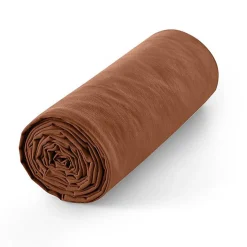 Coton Pur Drap housse 180 x 200 cm bonnet 30 cm "Prémium" pour lit 2 places King Size - Prémium Paprika Hot