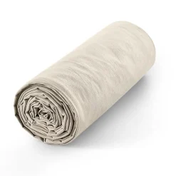 Coton Pur Drap housse 90 x 190 cm bonnet 30 cm "Prémium" pour lit 1 place - Prémium Sable New