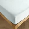 Coton Pur Drap housse 200 x 200 cm bonnet 30 cm "Prémium" pour lit 2 places King Size - Prémium Menthe Online