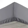 Douceur D'Intérieur Drap housse 140 x 190 cm bonnet 30 cm Mmicrofibre Oscar Anthracite