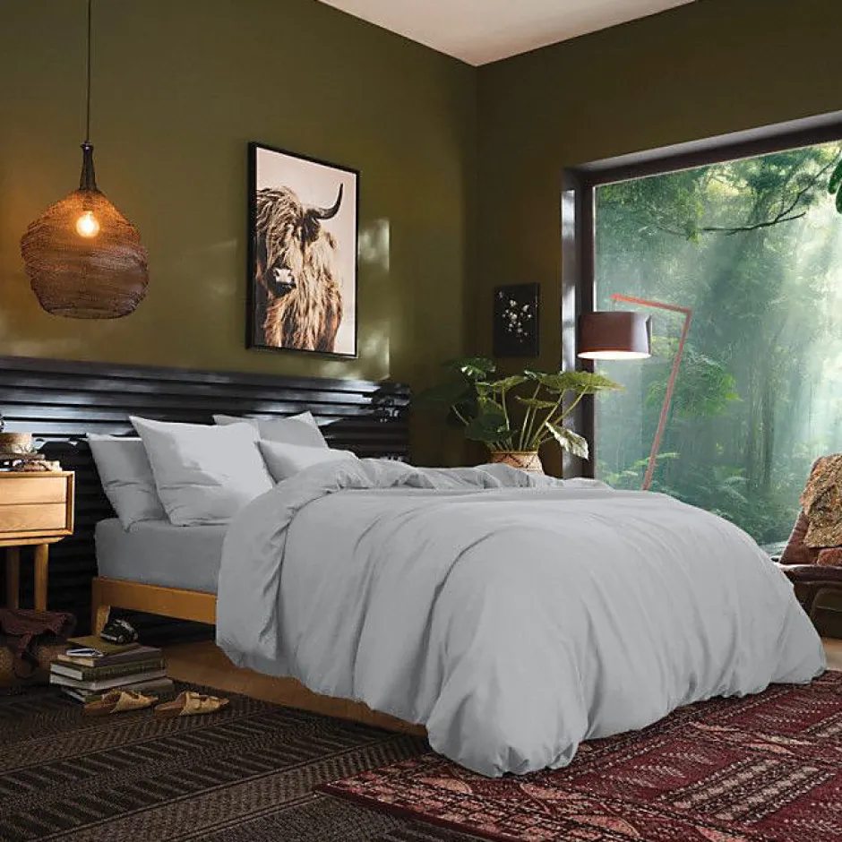 Coton Pur Drap housse 140 x 190 cm bonnet 30 cm "Prémium" pour lit 2 places - Prémium Nuage