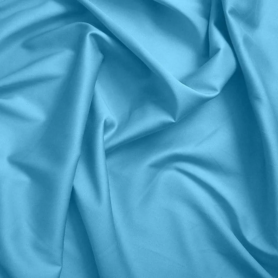 Coton Pur Drap housse 160 x 200 cm bonnet 30 cm "Prémium" pour lit 2 places - Prémium Cyan