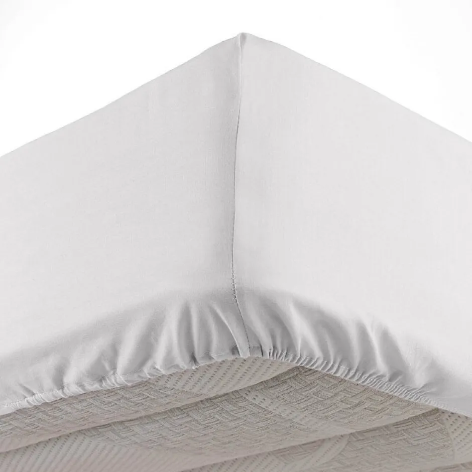 Douceur D'Intérieur Drap housse 140 x 190 cm bonnet 30 cm microfibre Oscar Blanc Outlet