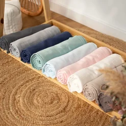 Sevira Kids Drap housse berceau en gaze de coton à carreaux Clearance