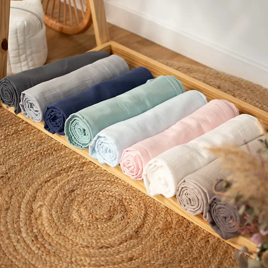 Sevira Kids Drap housse berceau en gaze de coton à carreaux Clearance