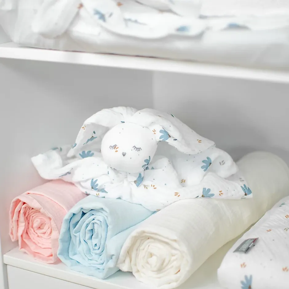 Sevira Kids Drap housse berceau en gaze de coton à carreaux Clearance