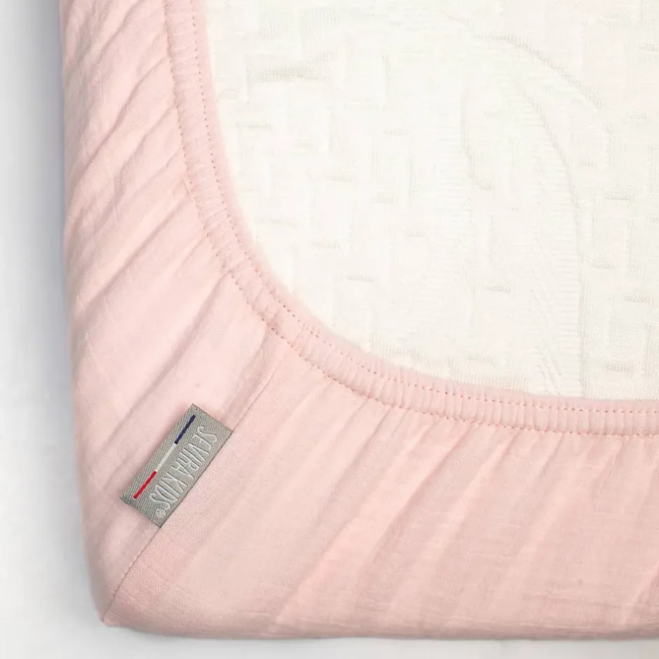 Sevira Kids Drap housse berceau en gaze de coton à carreaux Clearance