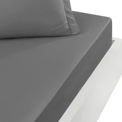 Sensei Maison Drap housse bonnet 40 cm en percale coton PLUSGalet 90x200 cm SOFT PERCALE