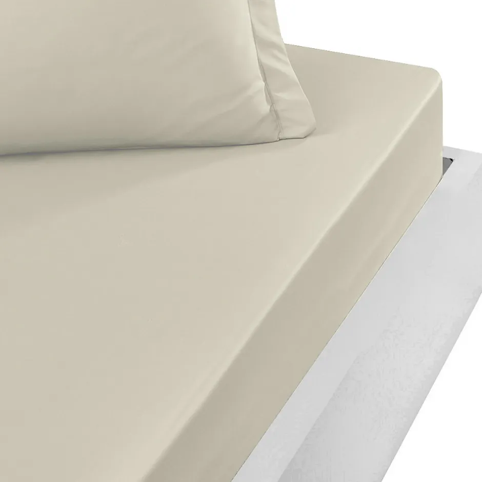 Sensei Maison Drap housse bonnet 40 cm en percale coton PLUSFicelle 140x190 cm SOFT PERCALE