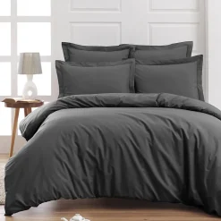 Sensei Maison Drap housse bonnet 40 cm en percale coton PLUSAnthracite 80x200 cm SOFT PERCALE Sale