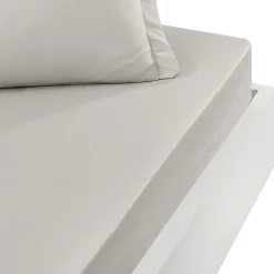 Sensei Maison Drap housse bonnet 40 cm en percale coton PLUSGris Perle 80x200 cm SOFT PERCALE
