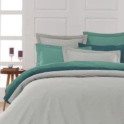 Sensei Maison Drap housse bonnet 40 cm en percale coton PLUSGris Perle 80x200 cm SOFT PERCALE