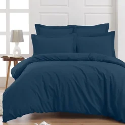 Sensei Maison Drap housse bonnet 40 cm en percale coton PLUSIndigo 140x200 cm SOFT PERCALE Hot