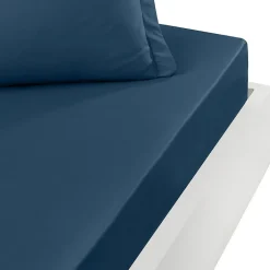 Sensei Maison Drap housse bonnet 40 cm en percale coton PLUSIndigo 140x200 cm SOFT PERCALE Hot