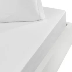 Sensei Maison Drap housse bonnet 40 cm en percale coton PLUSBlanc 200x200 cm SOFT PERCALE Sale