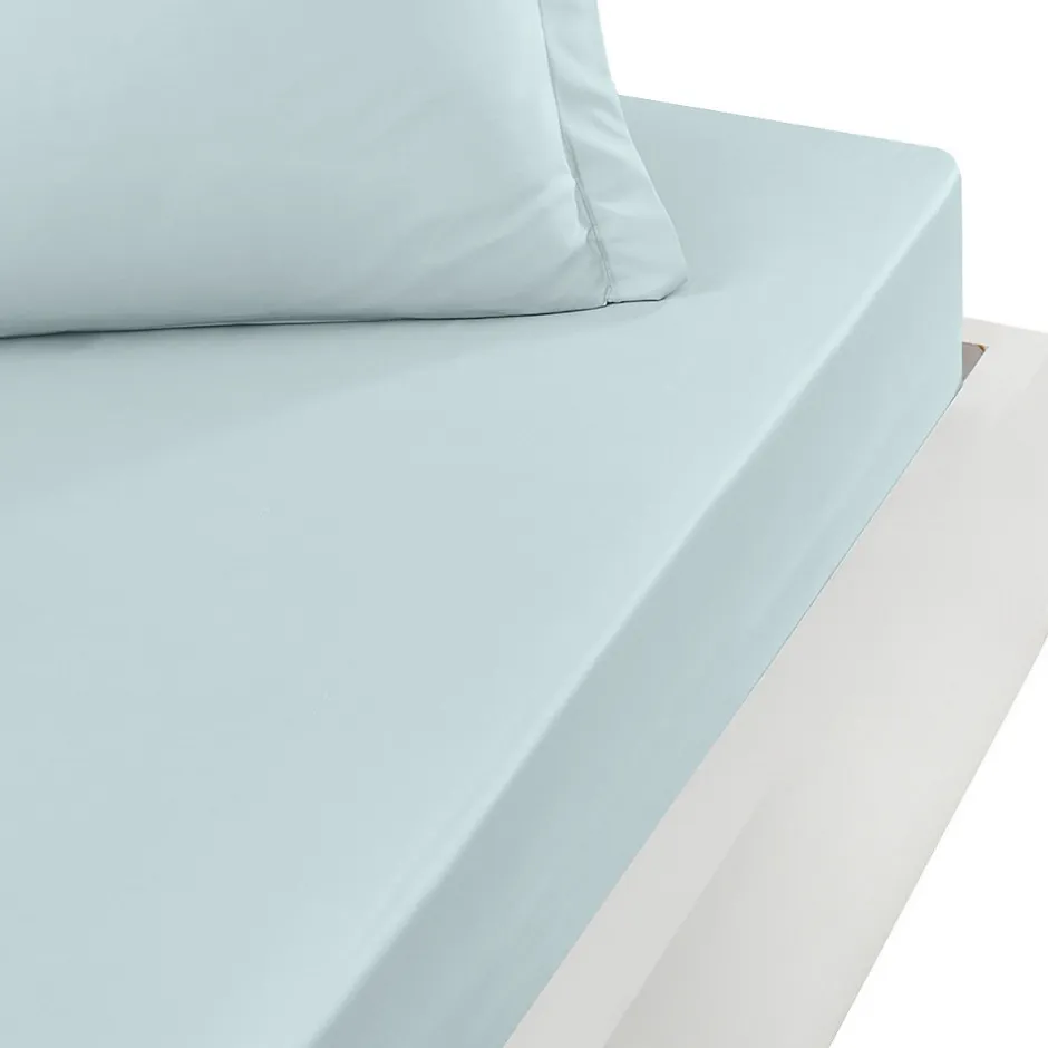 Sensei Maison Drap housse bonnet 40 cm en percale coton PLUSNuage 80x200 cm SOFT PERCALE