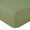 Tradilinge Drap Housse coton bonnet 23 cm fabriqué en France (90x190 cm - Vert mousse) Discount