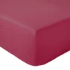 Tradilinge Drap Housse coton bonnet 23 cm fabriqué en France (180x190 cm - Rose foncé) Hot