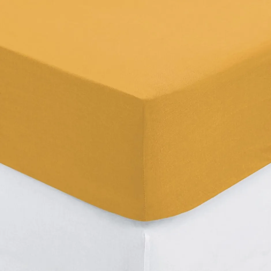 Eden Drap housse coton uni 160 x 200 cm Couleur moderne canard Sale