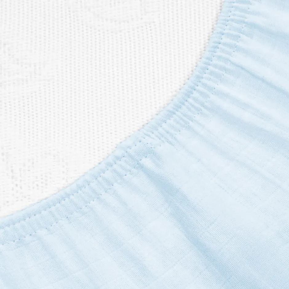 Sevira Kids Drap housse couffin en double gaze à carreaux