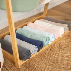 Sevira Kids Drap housse couffin en double gaze à carreaux