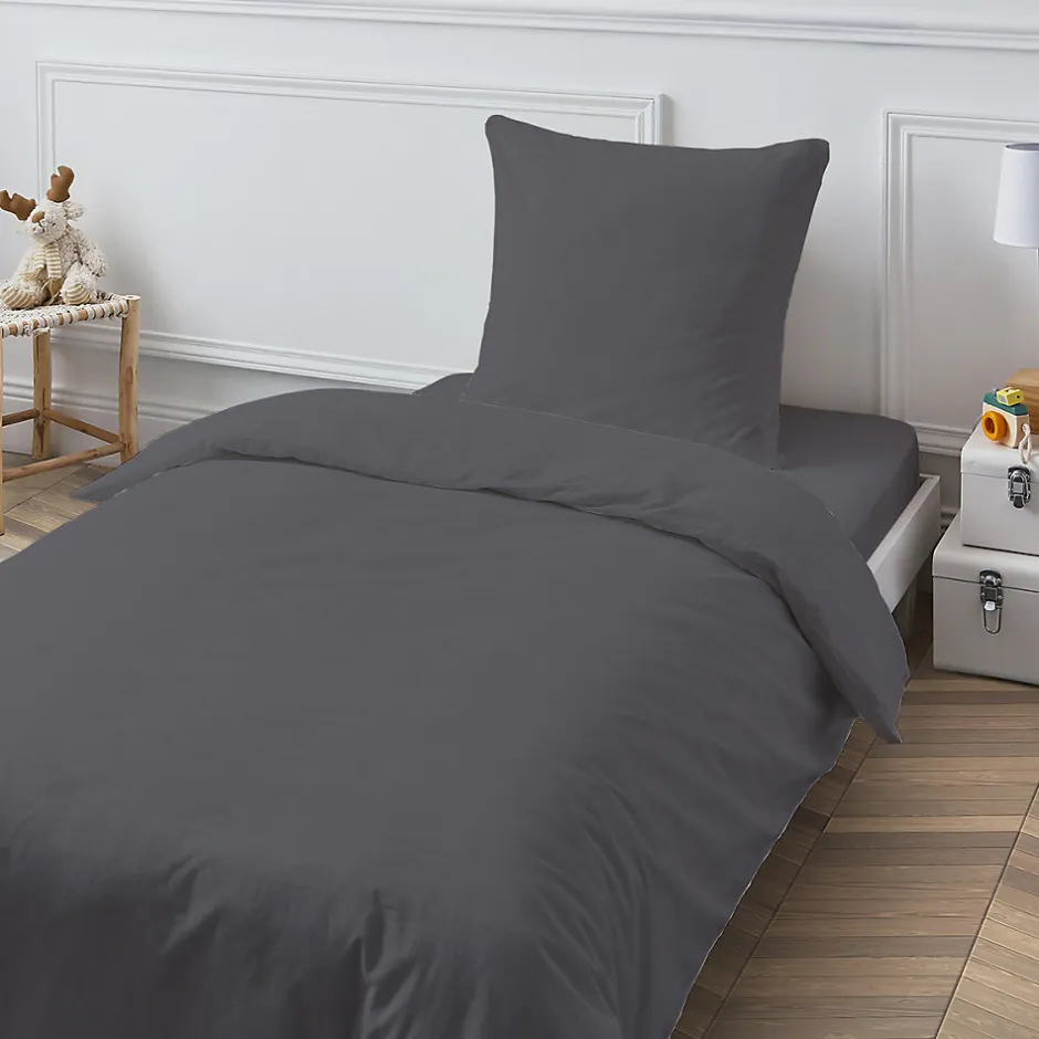 Future Home Drap housse en coton 57 fils uni bonnet 25cm 80x200cm