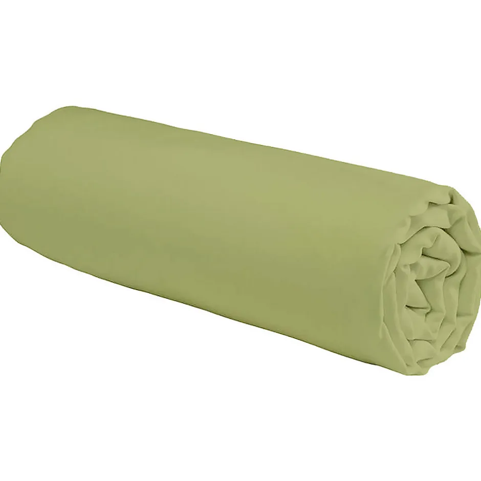 Future Home Drap housse en coton 57 fils uni bonnet 25cm 90x200cm