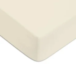 Future Home Drap housse en coton 57 fils uni bonnet 25cm 90x190cm
