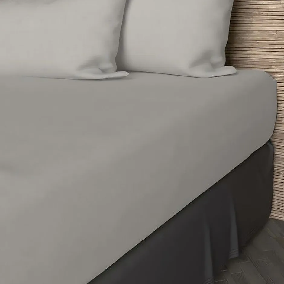 Soleil D'Ocre Drap housse en coton 57 fils 140x200 cm UNI lin, par