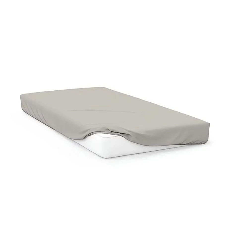 Soleil D'Ocre Drap housse en coton 57 fils 140x200 cm UNI lin, par
