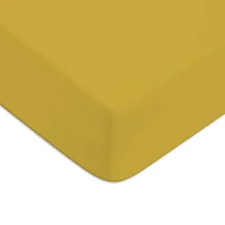 Future Home Drap housse en coton 57 fils uni bonnet 25cm 90x190cm