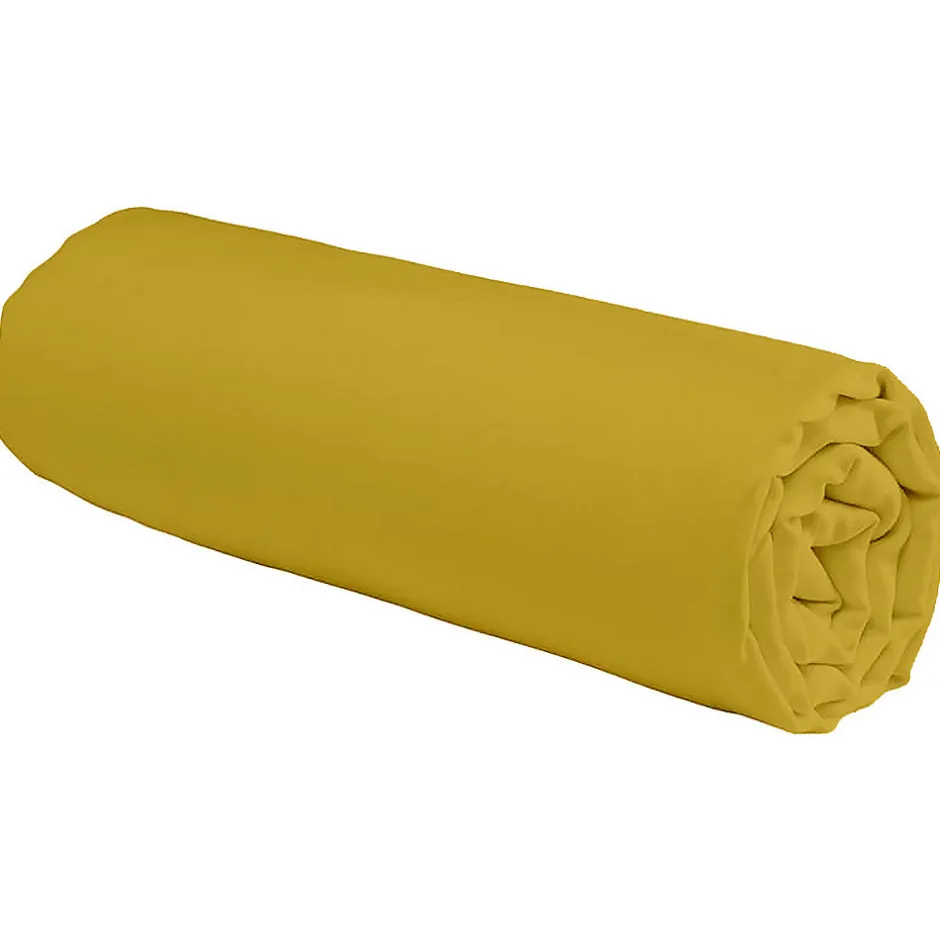 Future Home Drap housse en coton 57 fils uni bonnet 25cm 90x190cm