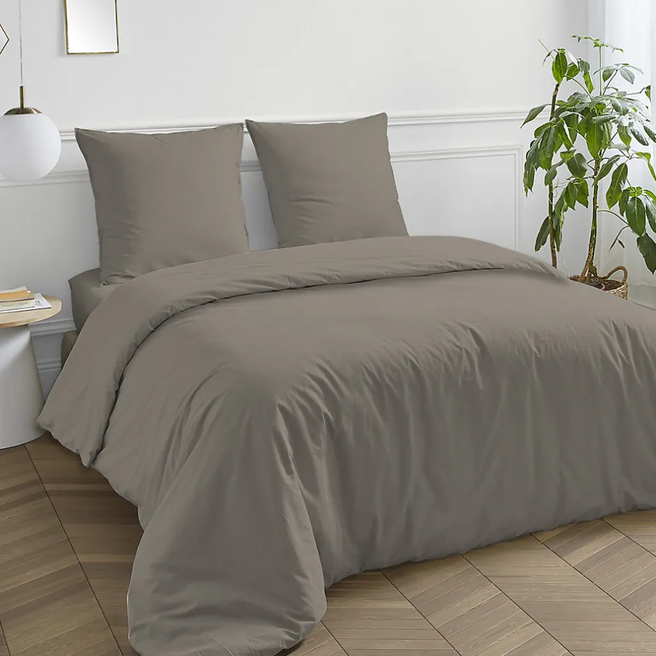 Future Home Drap housse en coton 57 fils uni bonnet 25cm 140x200cm