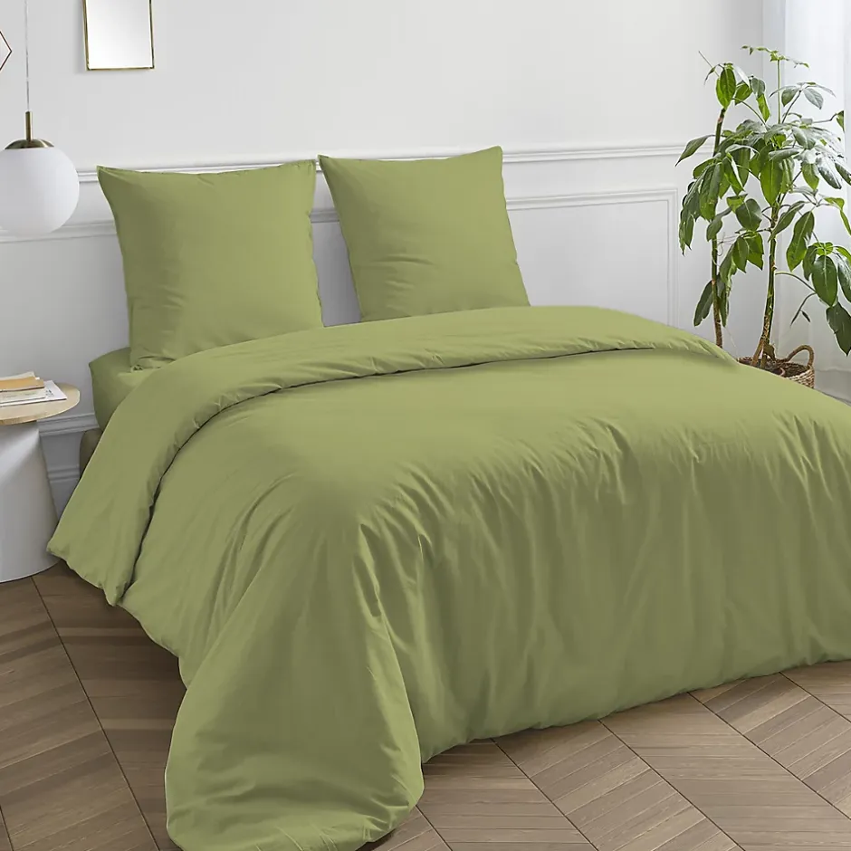 Future Home Drap housse en coton 57 fils uni bonnet 25cm 140x200cm Discount