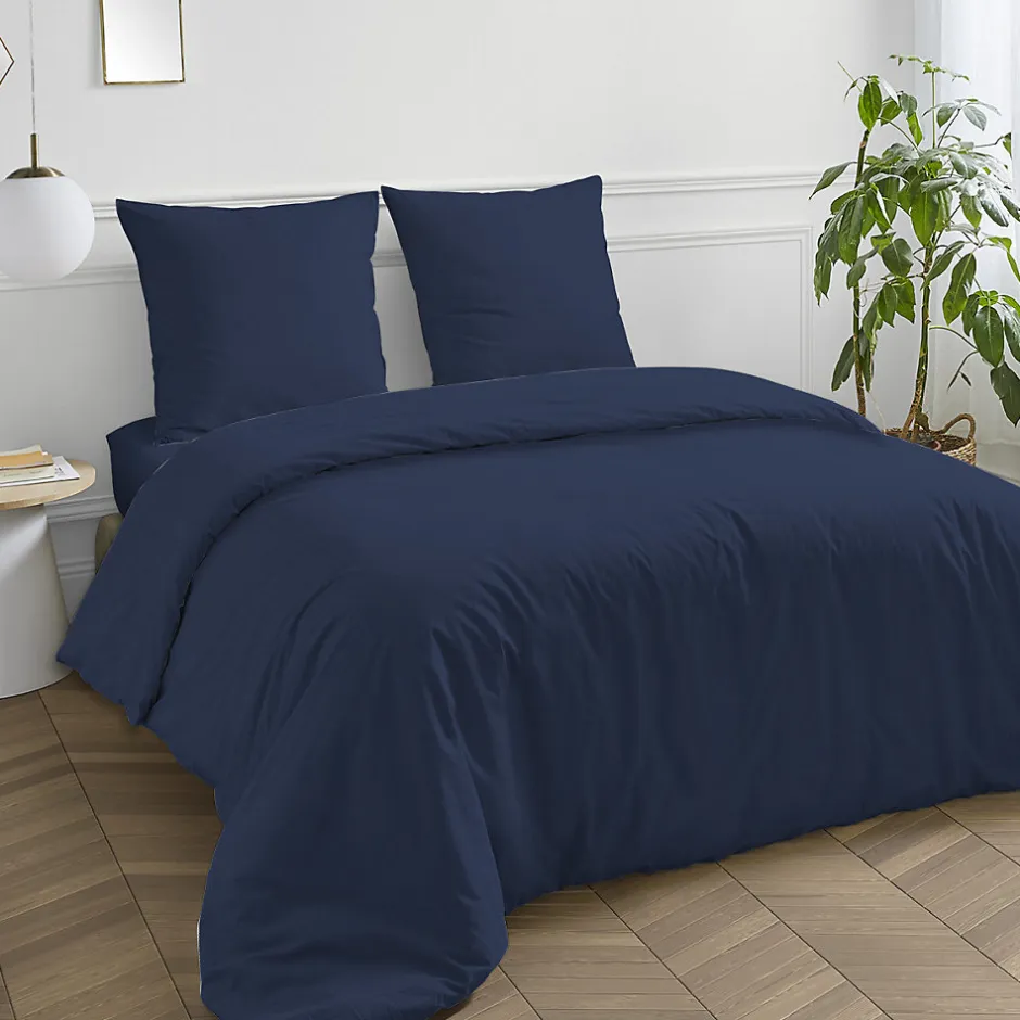 Future Home Drap housse en coton 57 fils uni bonnet 25cm 140x200cm